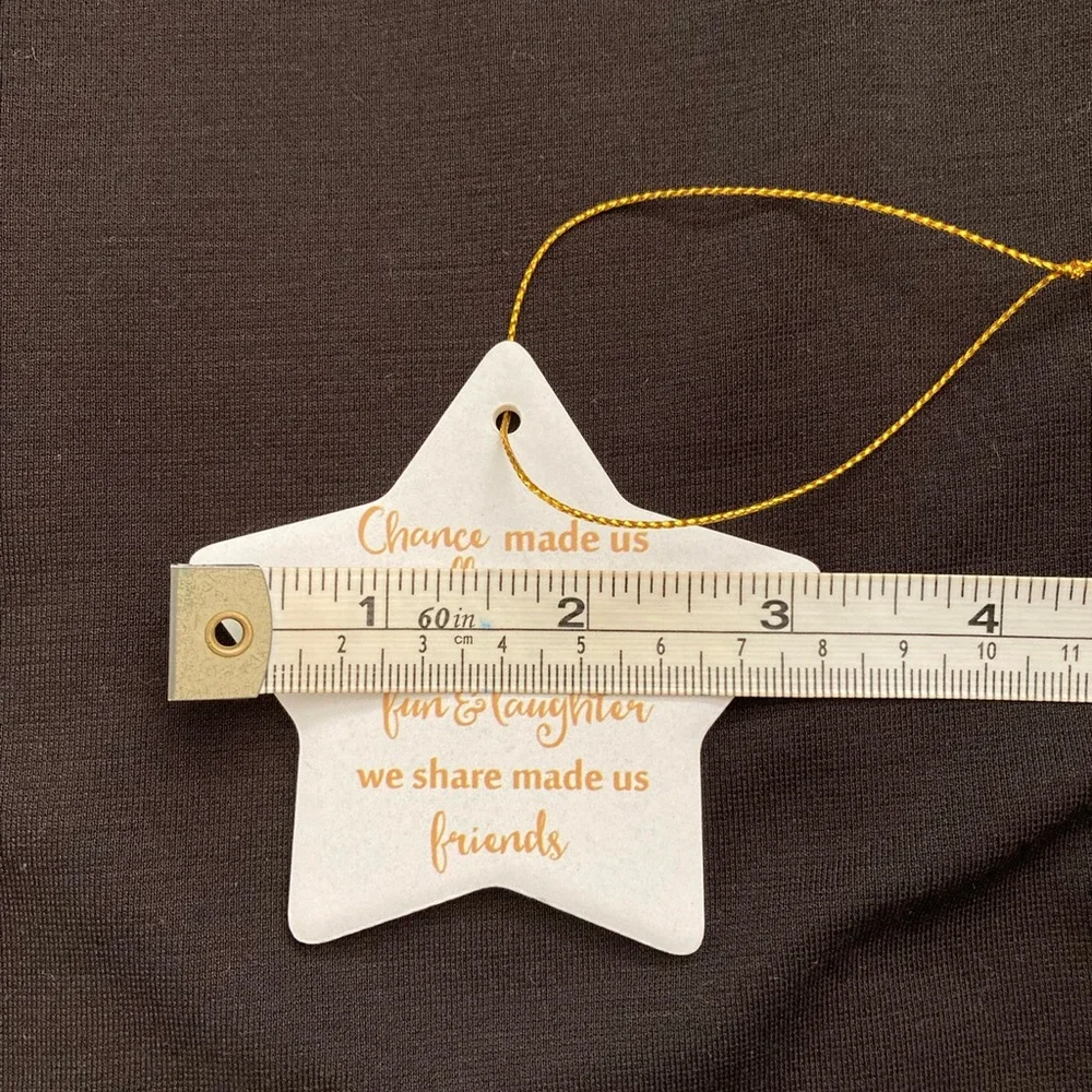 Coworker Gift Colleague to Friends Star Christmas Ornament